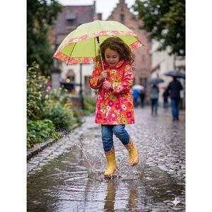 Catimini Toddler Girls 3 Removable Hooded Raincoat Jacket